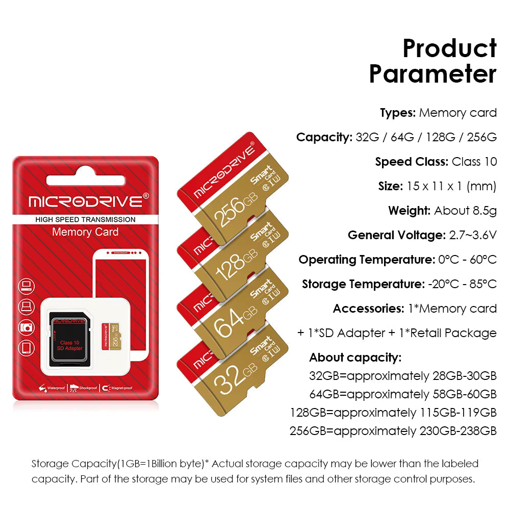MicroSD Memory Card Class 10 UHS-I U3