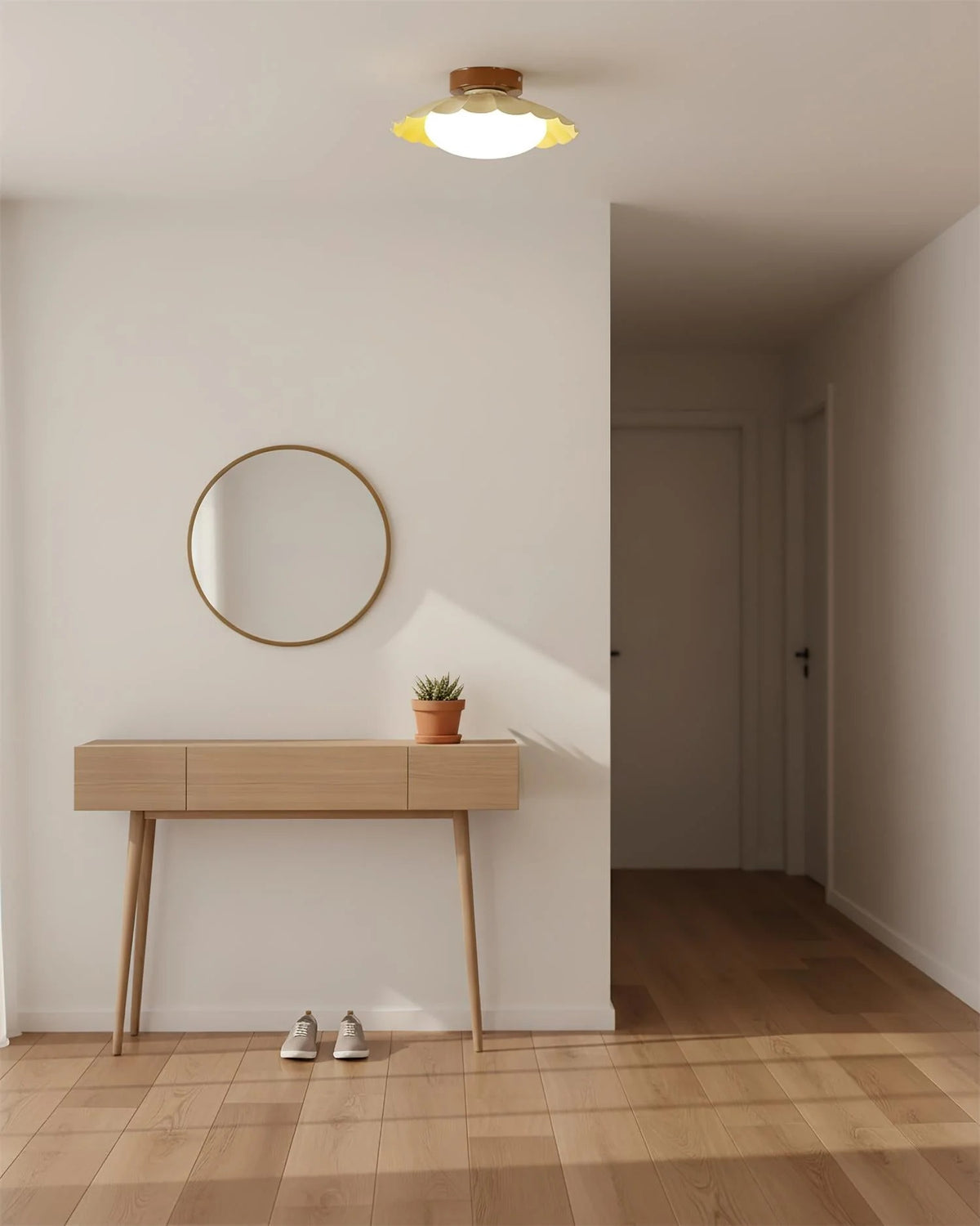 Scalloped Metal LED Ceiling Light