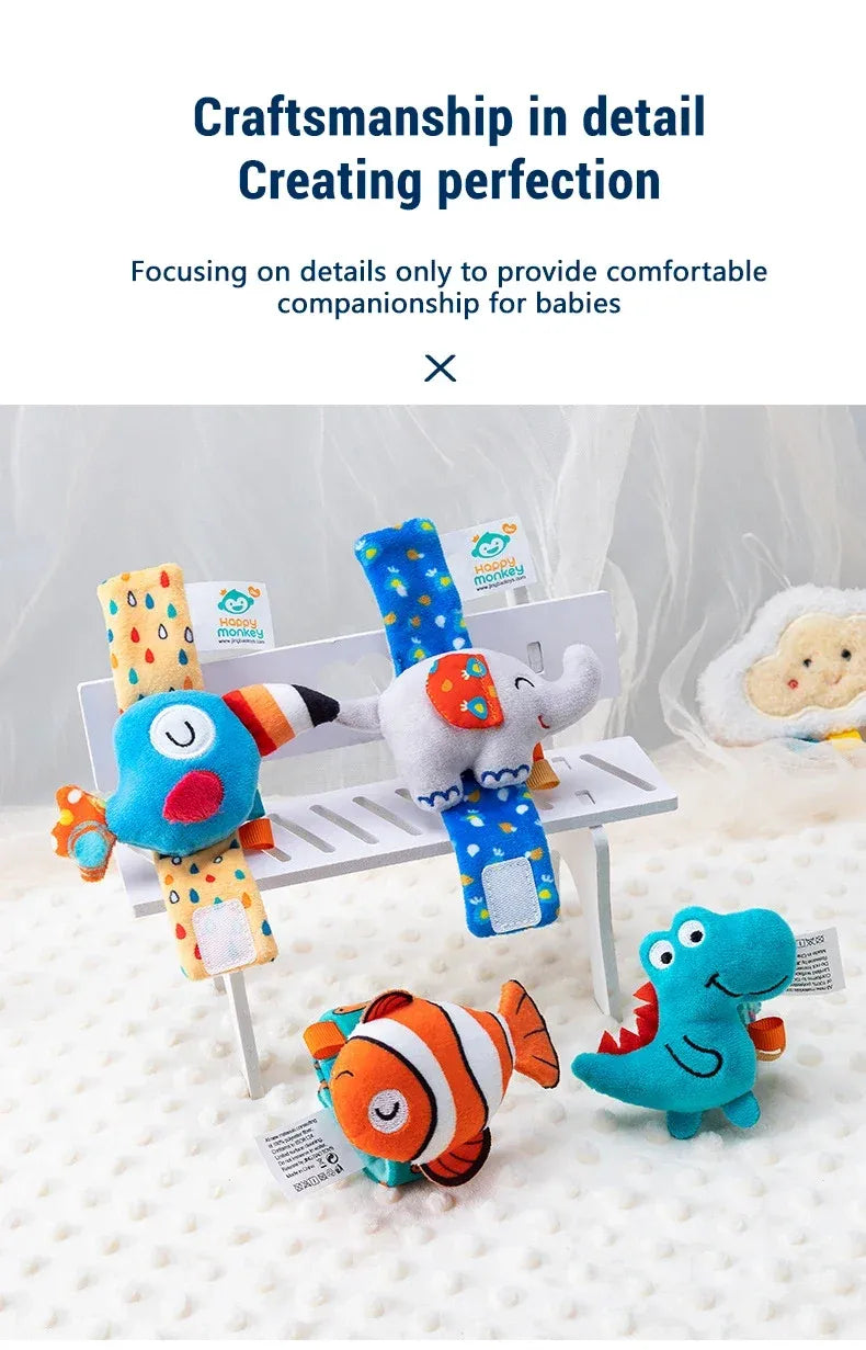 Plush Animal Wrist Rattle