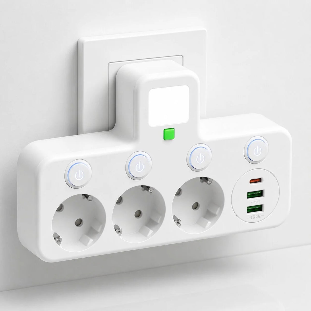 PowerGrid Power Strip with USB Ports