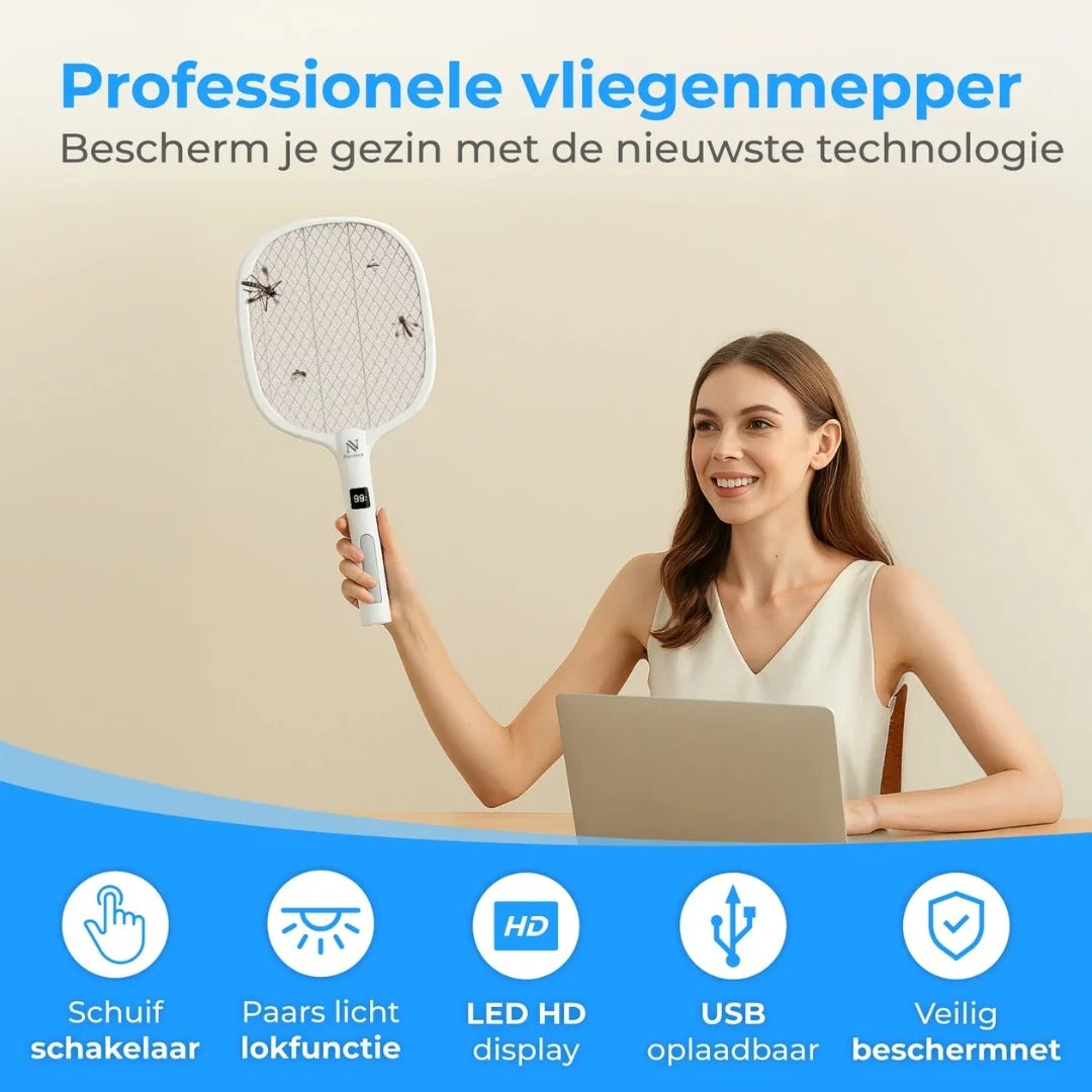 Rechargeable UV Electric Fly Swatter