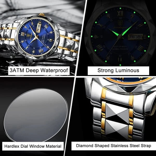 Men's Analog Quartz Watch with Date