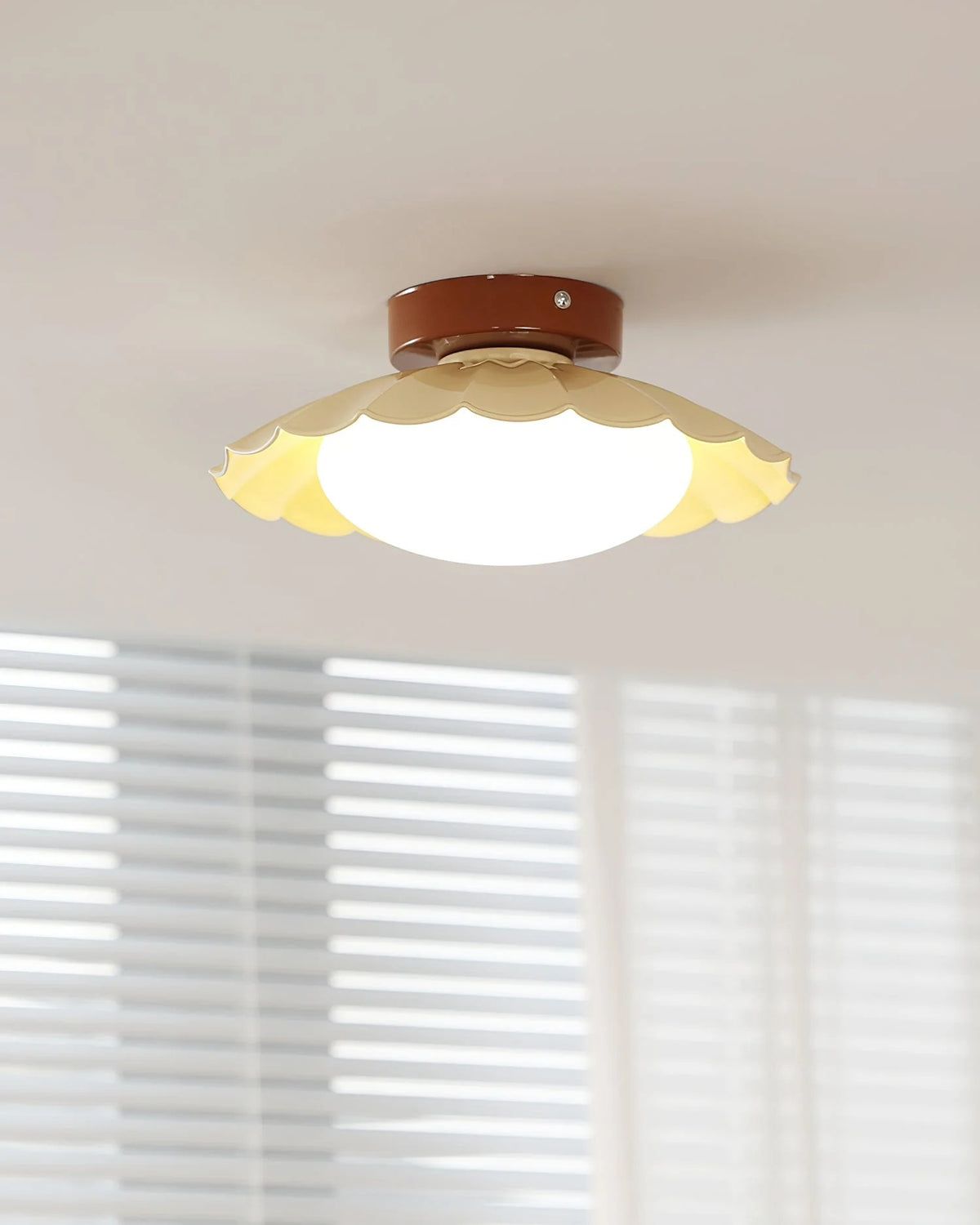 Scalloped Metal LED Ceiling Light
