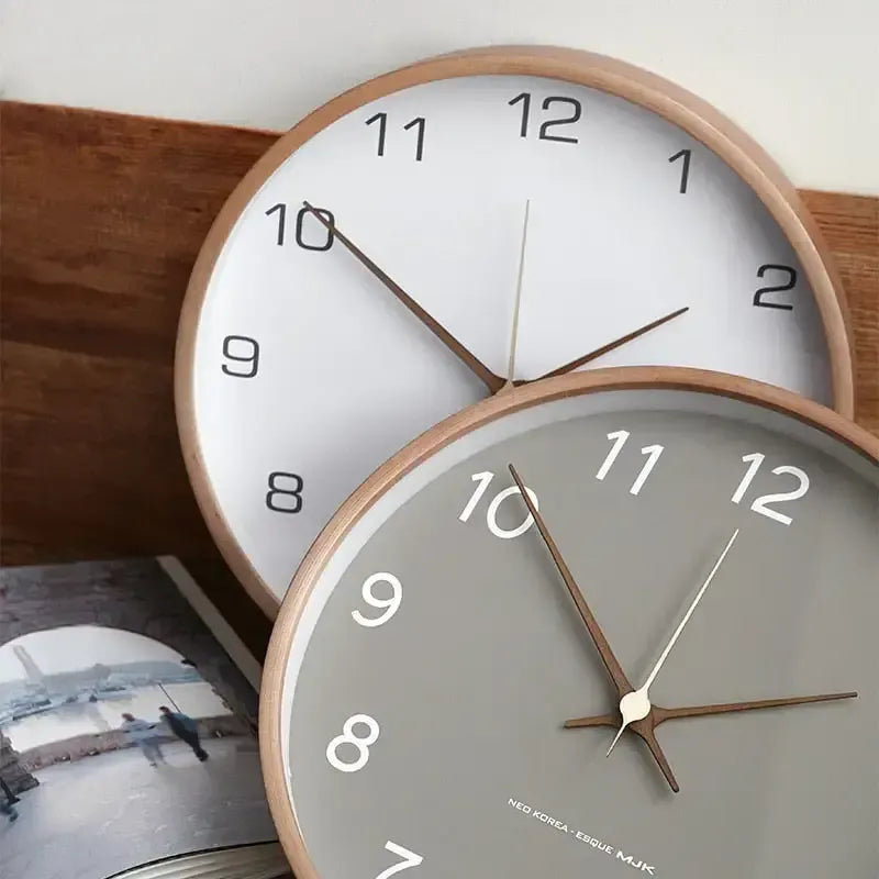 Scandinavian Solid Wood Wall Clock