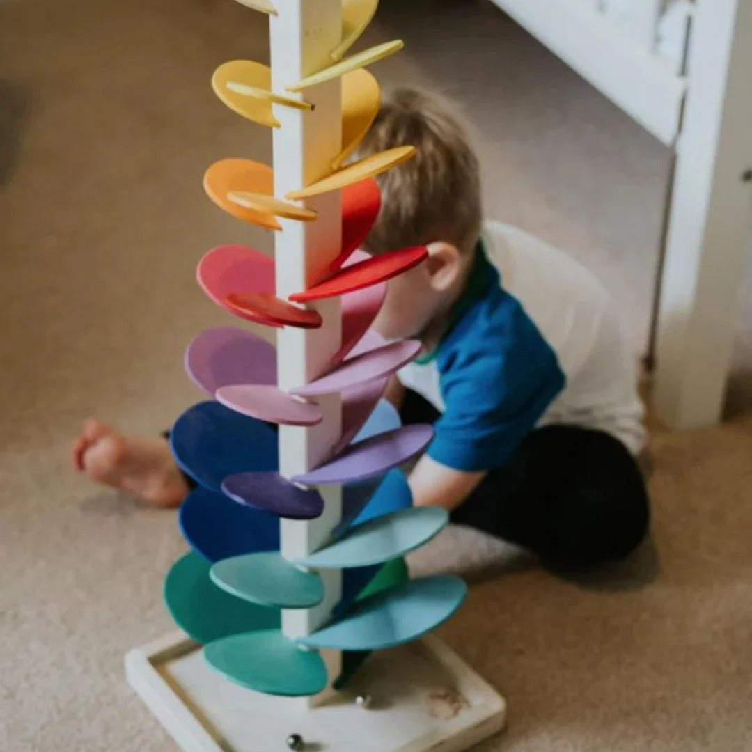 Wooden Rainbow Marble Sound Tower