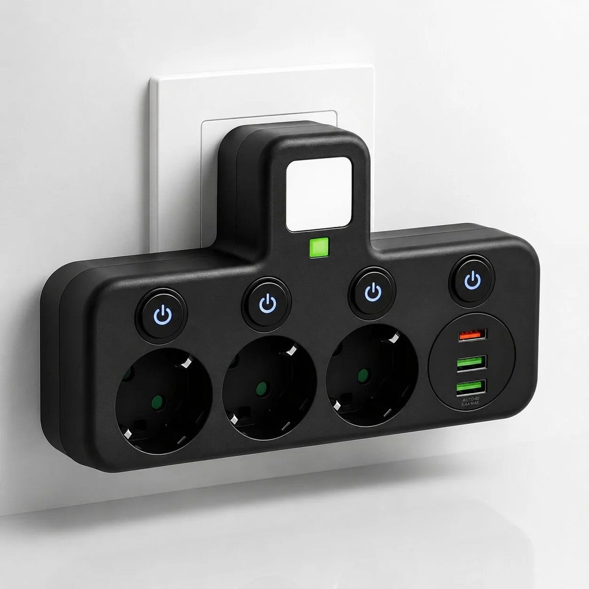 PowerGrid Power Strip with USB Ports