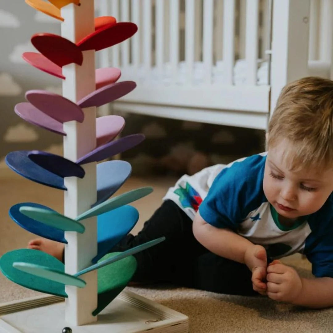 Wooden Rainbow Marble Sound Tower