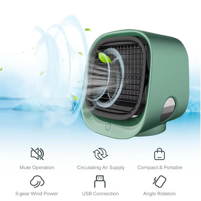 3-in-1 Personal Air Cooler with LED Light