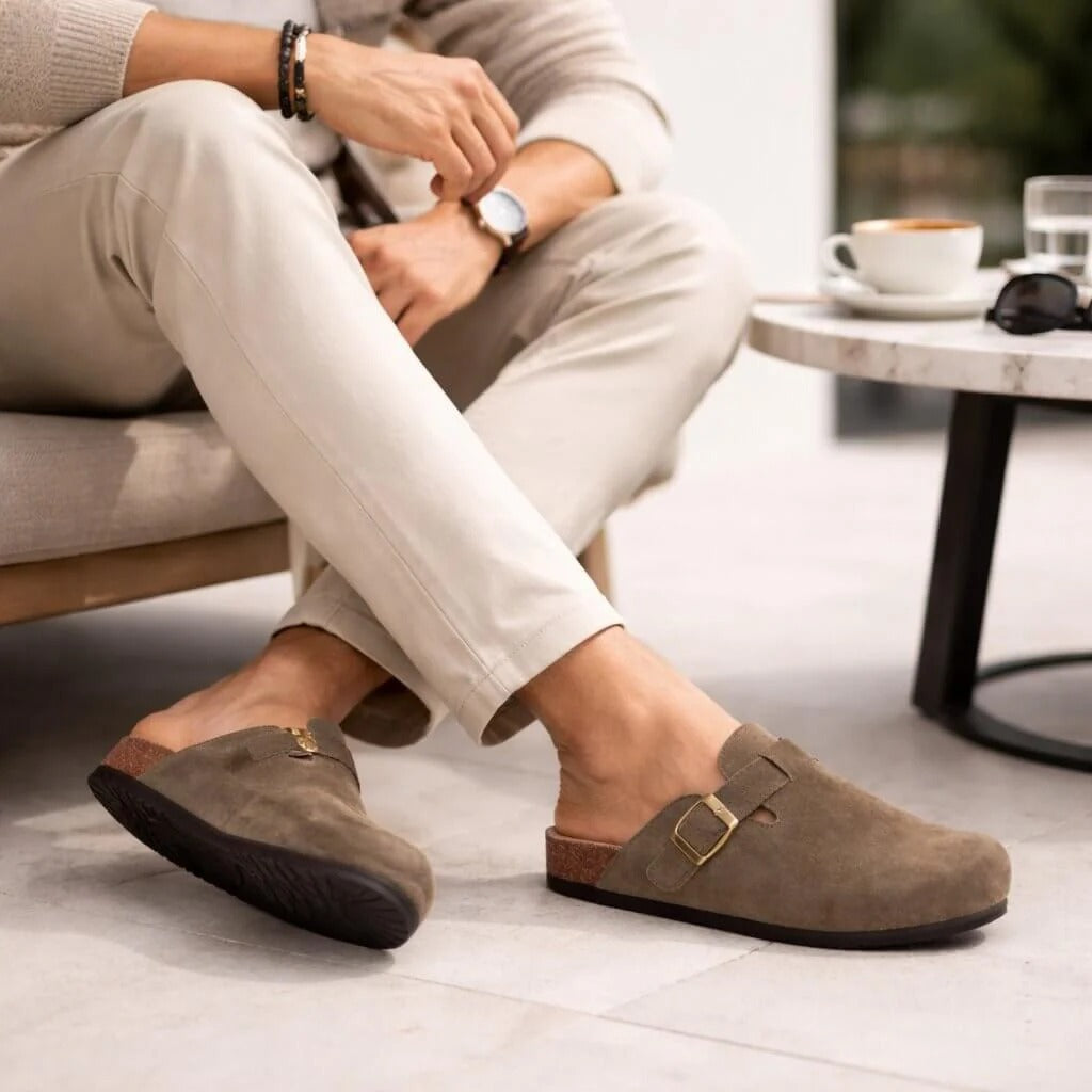 Suedara Cork & Suede House Slippers