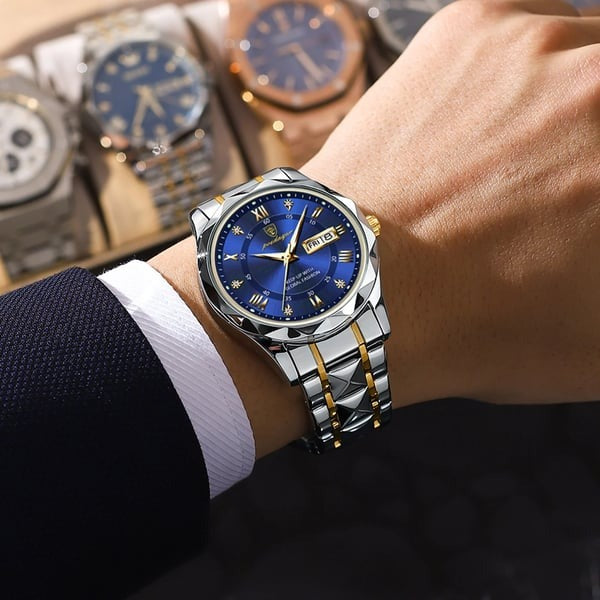 Men's Analog Quartz Watch with Date