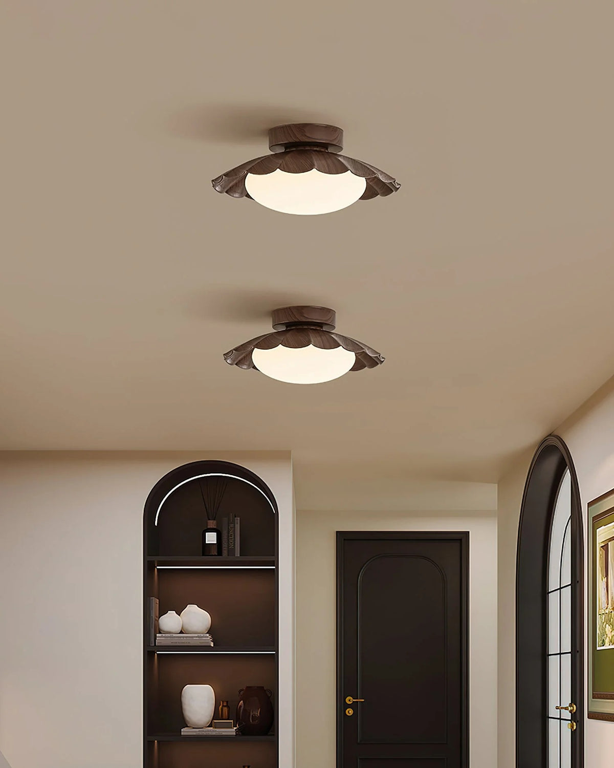 Scalloped Metal LED Ceiling Light