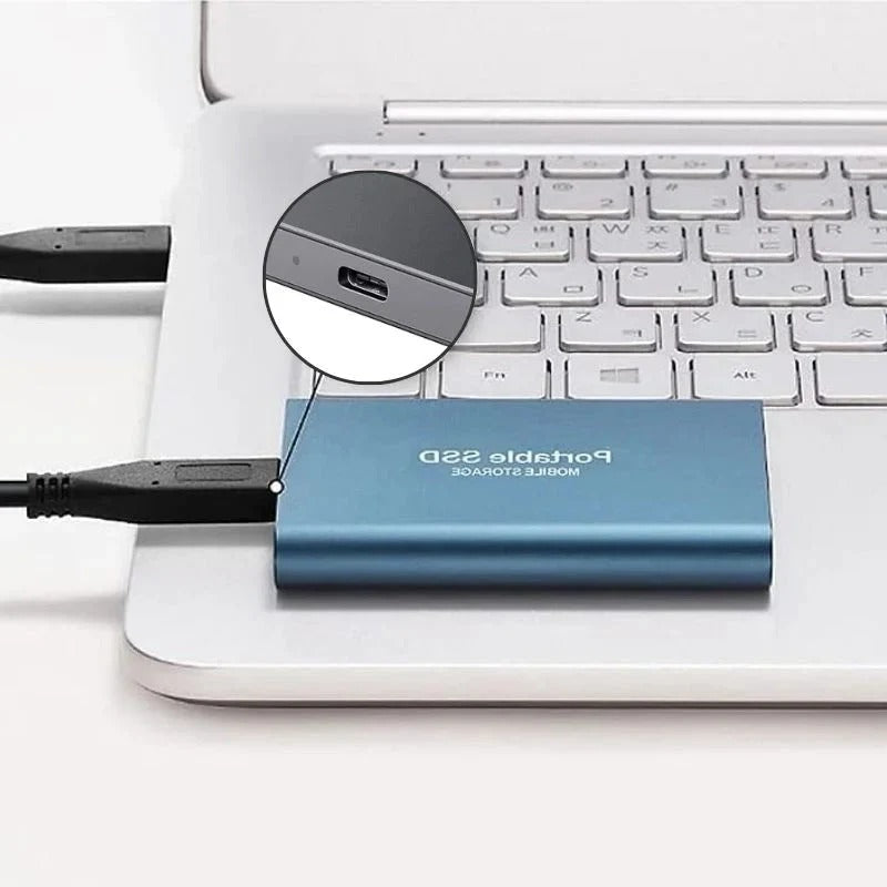 Portable 128GB External SSD with USB-C