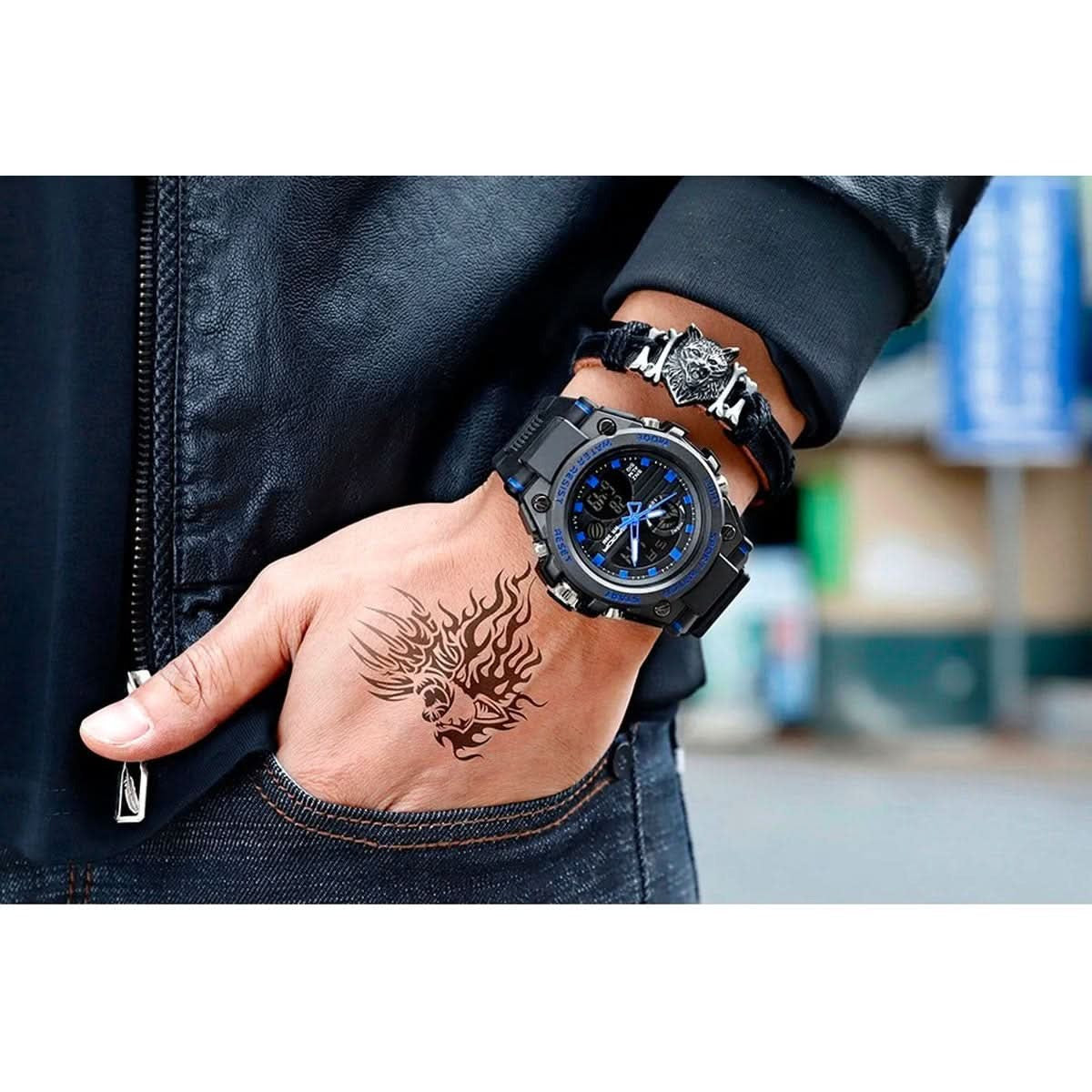 Tactical Sport Watch with Dual Time Zones