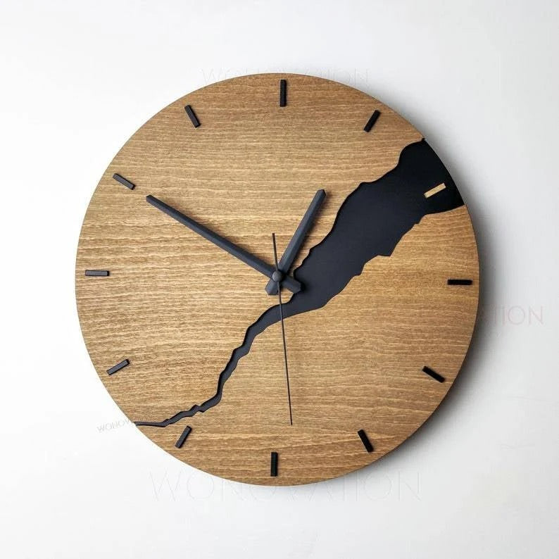 Wooden Minimalist Wall Clock
