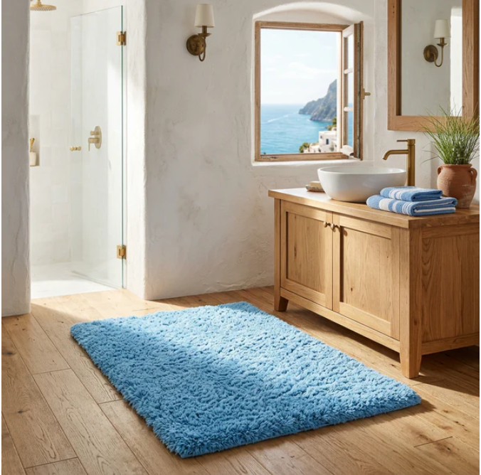 Plush Microfiber Shaggy Bath Rug