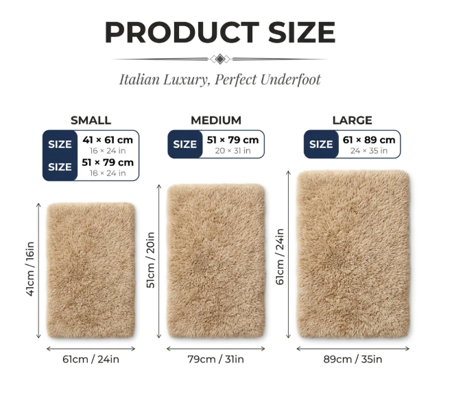 Plush Microfiber Shaggy Bath Rug