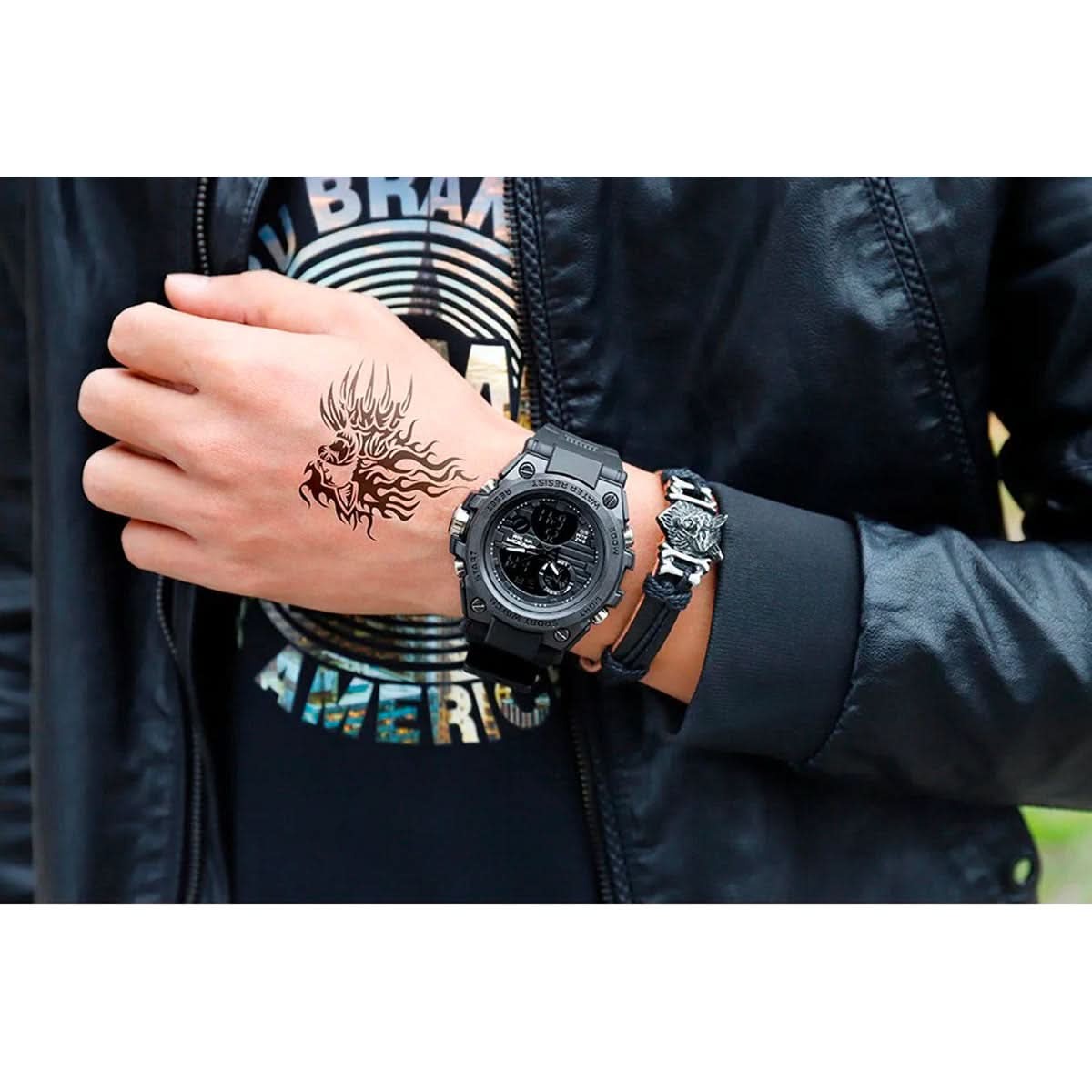 Tactical Sport Watch with Dual Time Zones