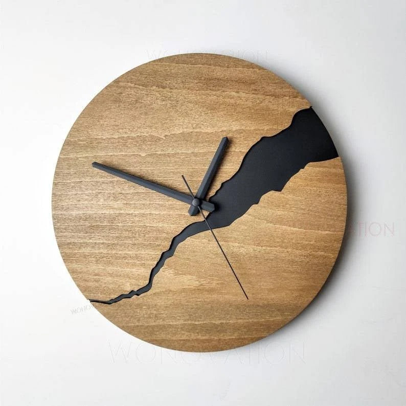 Wooden Minimalist Wall Clock