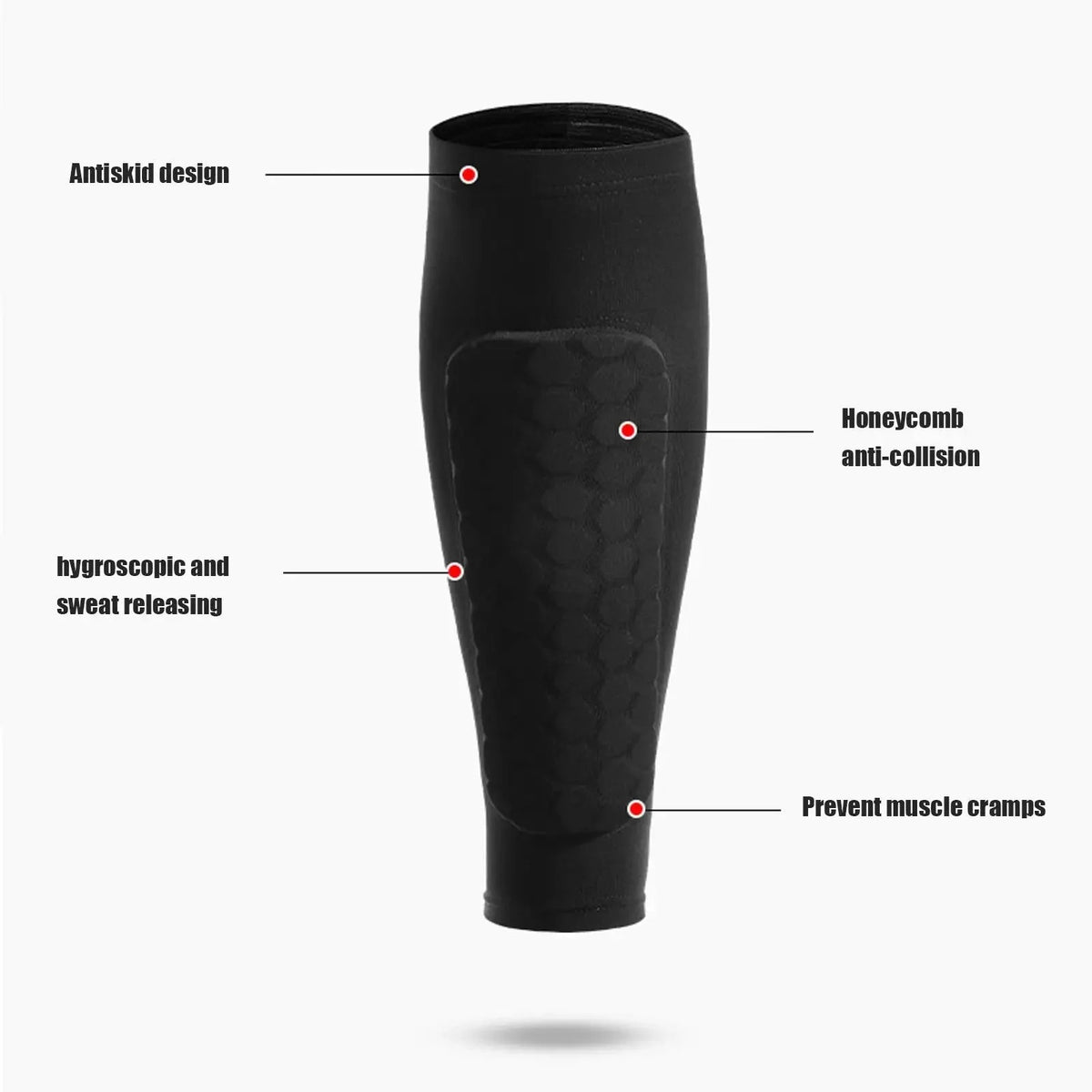 Honeycomb Soccer Shin Guards - 1 Pair