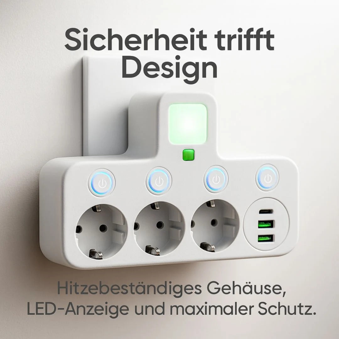 PowerGrid Power Strip with USB Ports