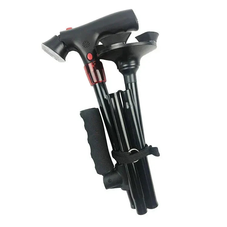 Foldable Walking Cane with LED Light