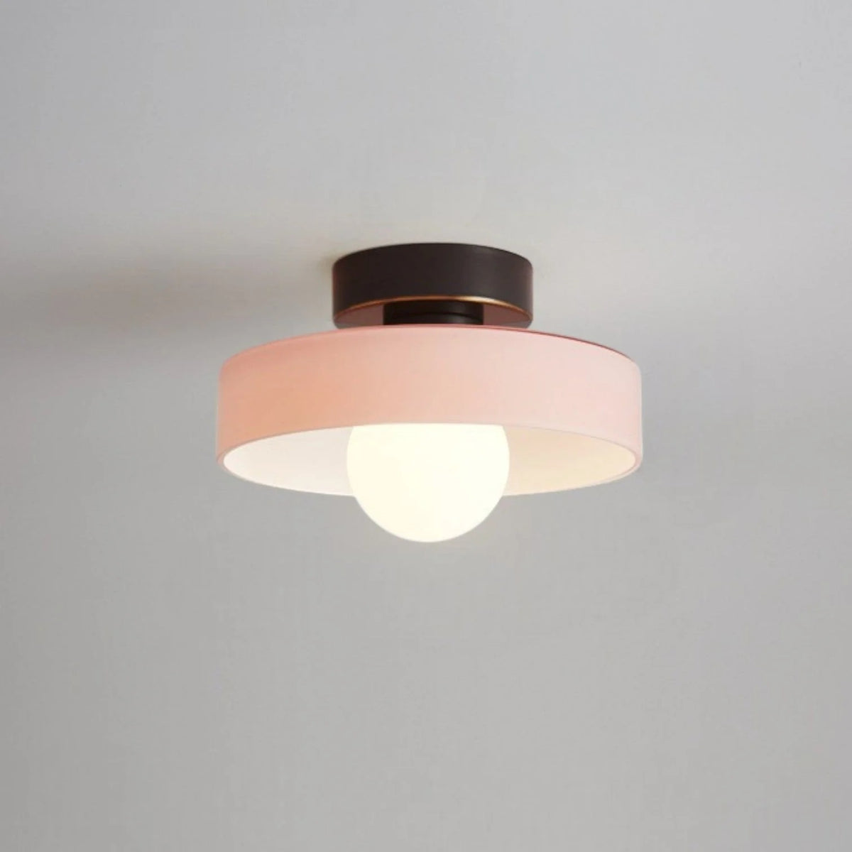 French Bauhaus Brass Ceiling Light