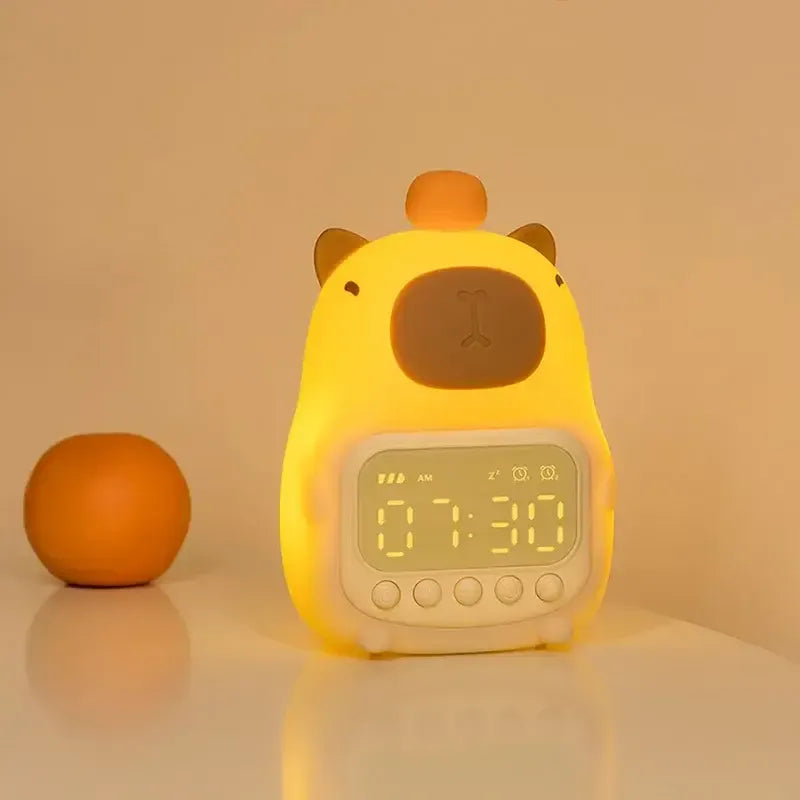Capybara Alarm Clock with Night Light