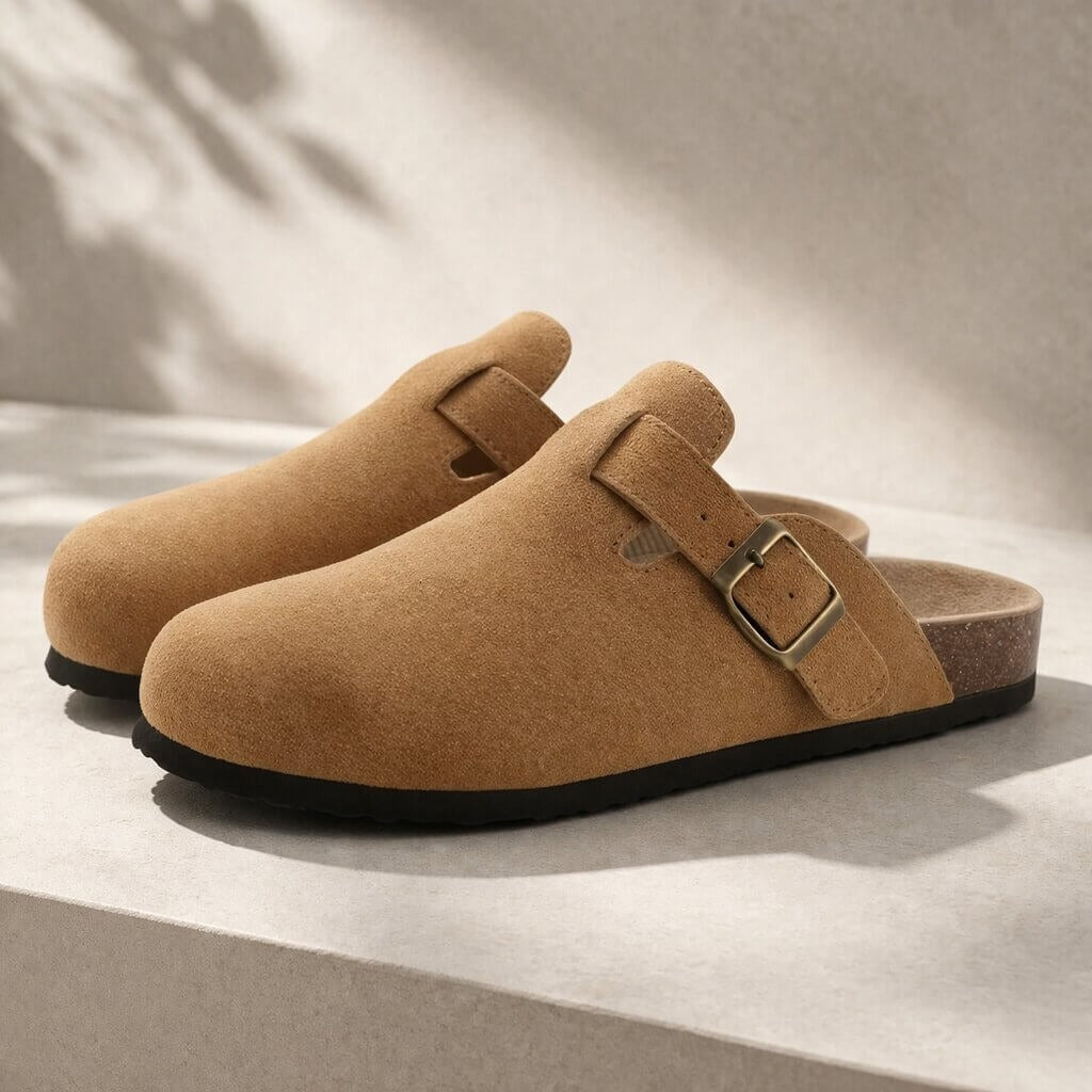 Suedara Cork & Suede House Slippers