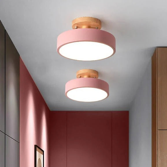 Scandinavian Wood Look LED Ceiling Light