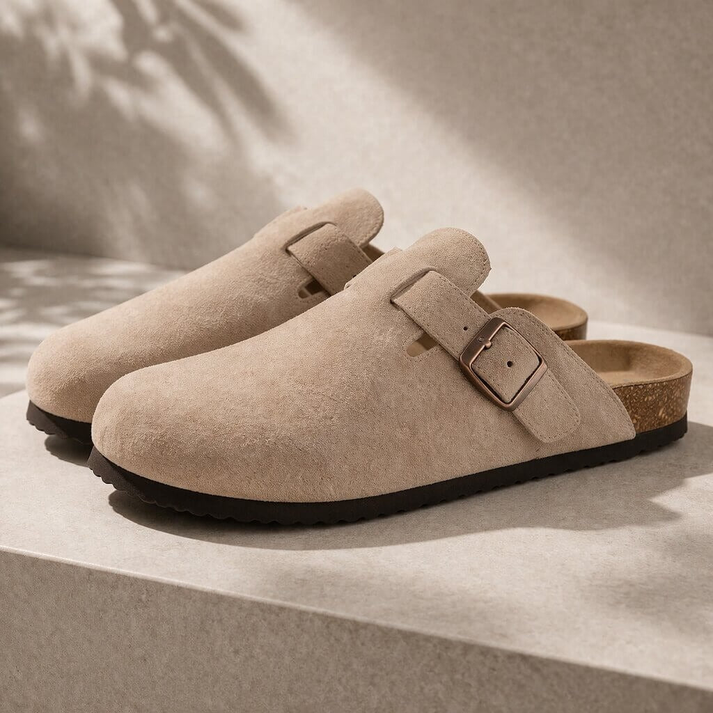 Suedara Cork & Suede House Slippers
