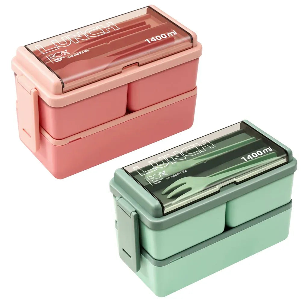 1400ml Double-Layer Bento Lunch Box