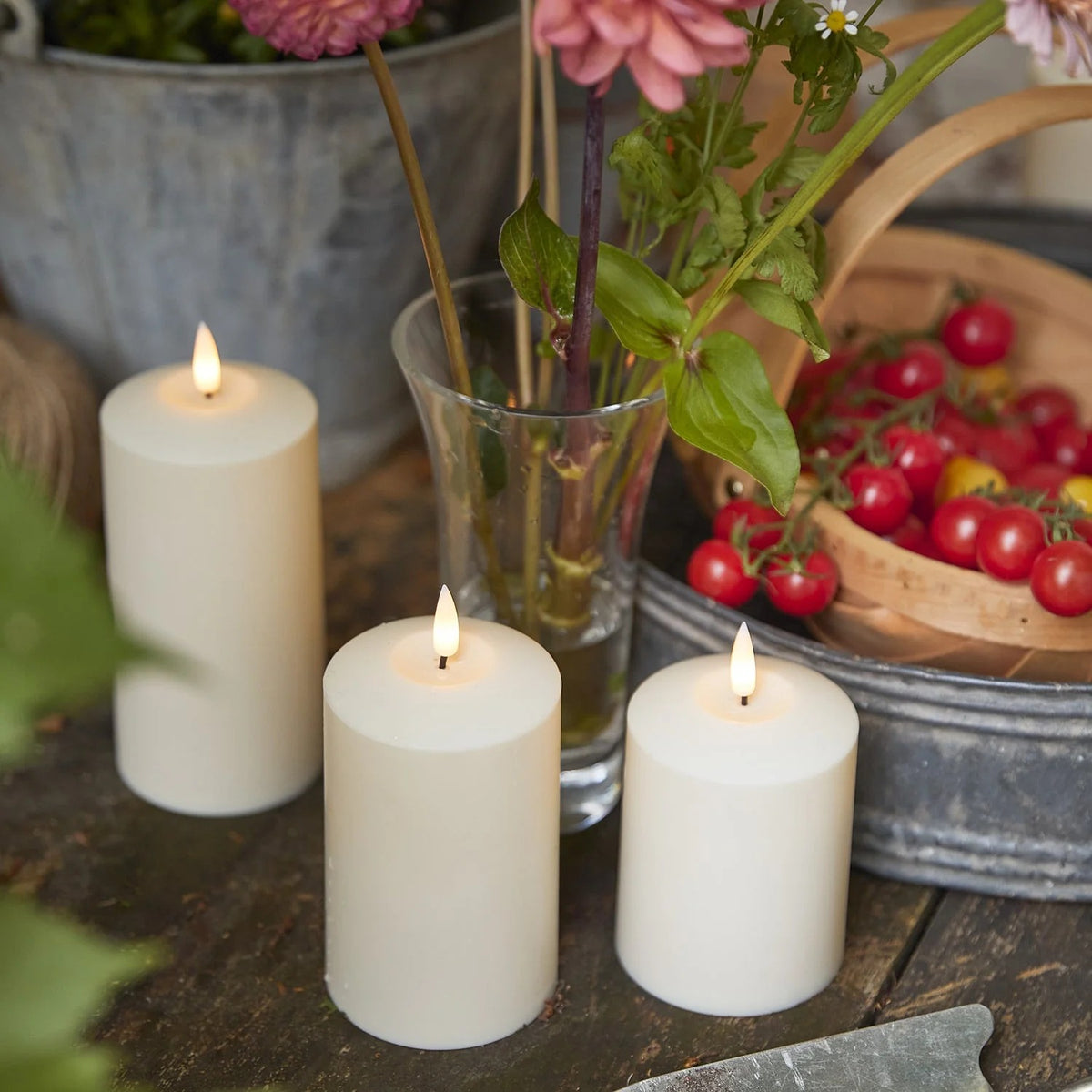 KerzenNest Outdoor LED Candles (Set of 3)