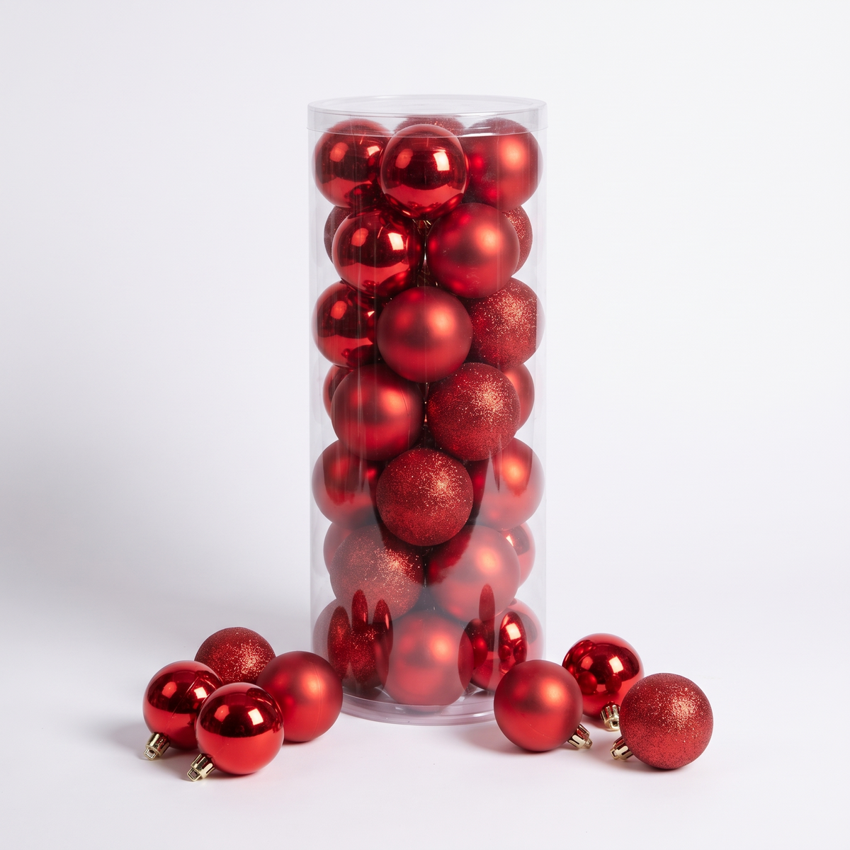 Kerstballen Set - 24 Onbreekbare Kerstballen in Glans, Mat en Glitter