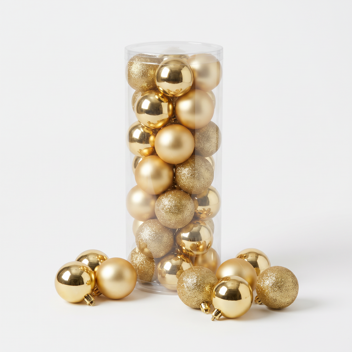 Kerstballen Set - 24 Onbreekbare Kerstballen in Glans, Mat en Glitter