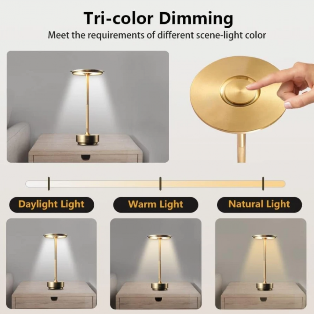 ClarityGlow Luxe Edition | Draadloze LED Tafellamp