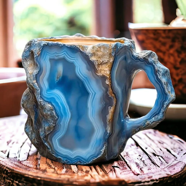 Kristallen Mok Met Artistiek Handgemaakt Ontwerp