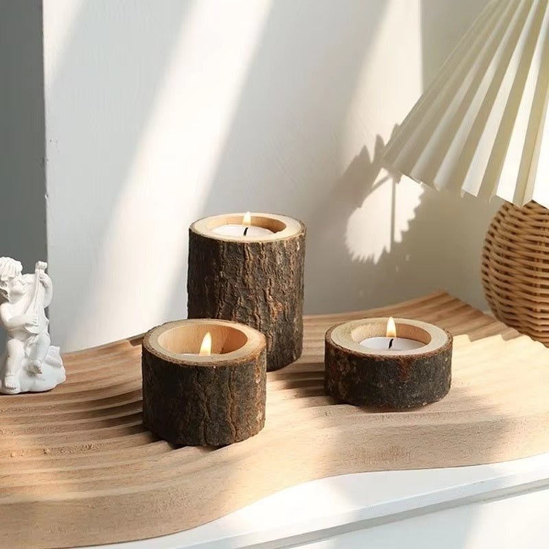 RustaraHalter – Deko-Set aus natürlichem Holz für eine warme Wohnatmosphäre (3er Set)