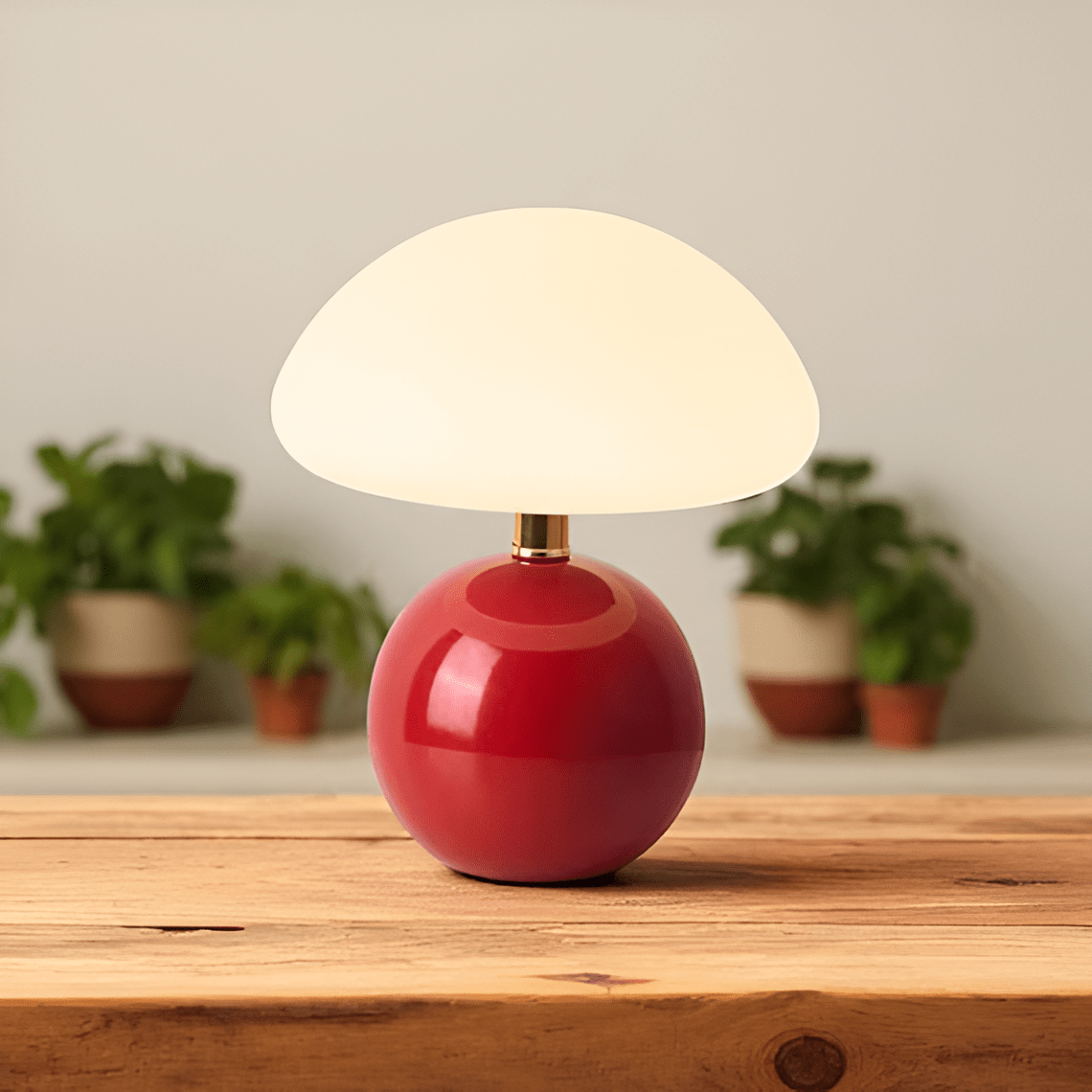 Mushroom LED Table Lamp French Cream