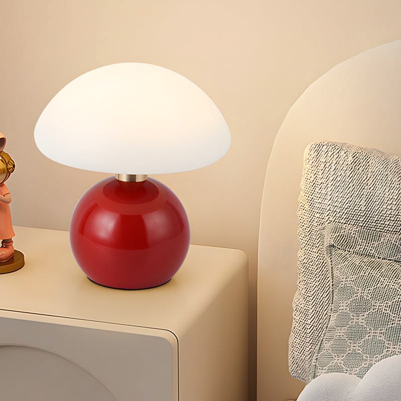 Mushroom LED Table Lamp French Cream
