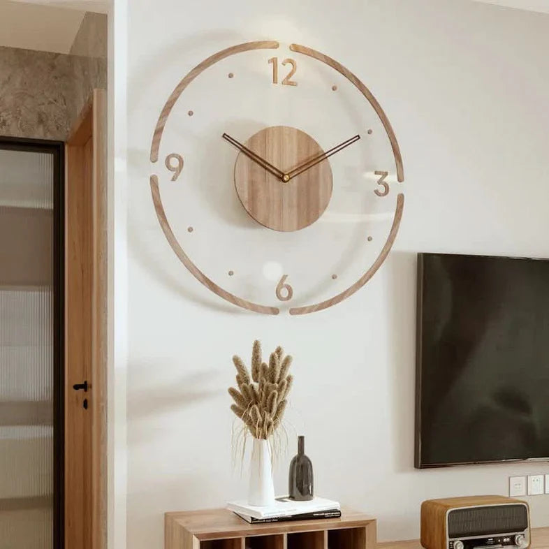 Scandinavian Round Wood Wall Clock