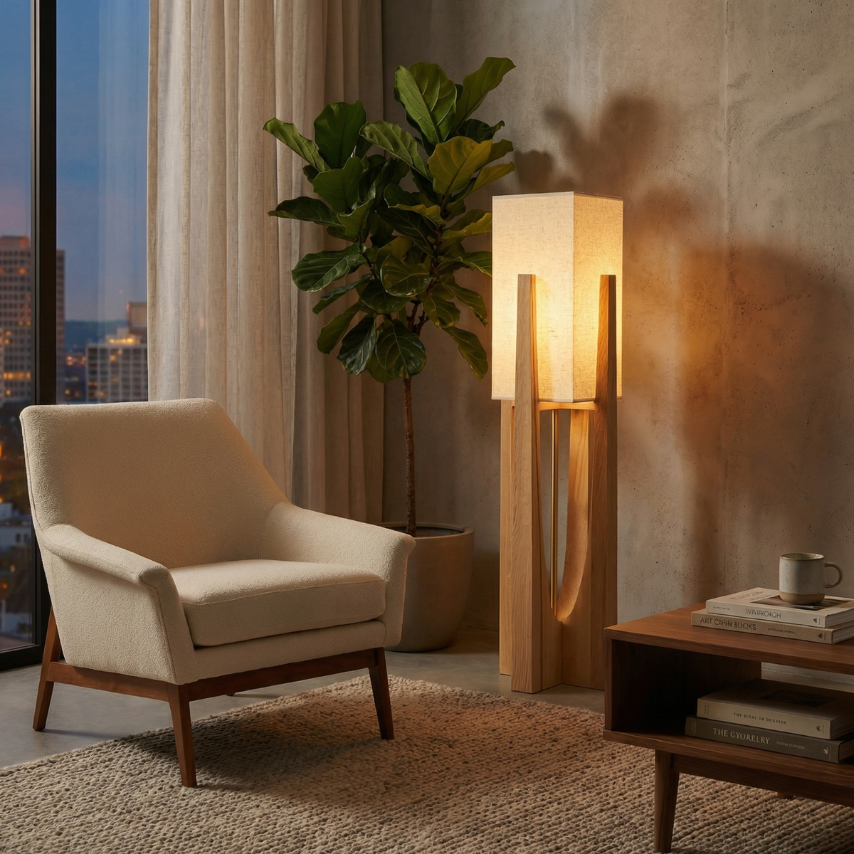 Wabi-Sabi Japanese Floor Lamp