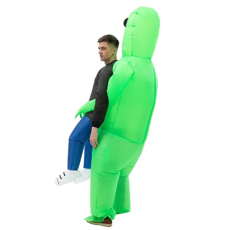 Opblaasbaar Halloween Alien Kostuum voor Volwassenen