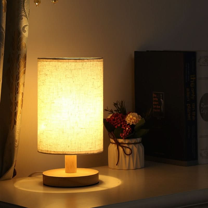 Scandinavian LED Table Lamp – Solid Wood Design