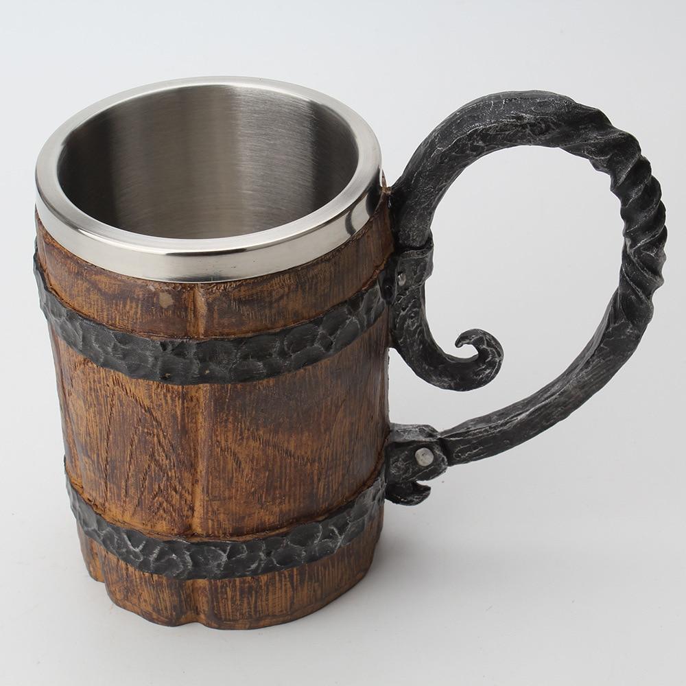 Nordic Design Tavern Mok Met Dubbele Wand En Viking Motieven