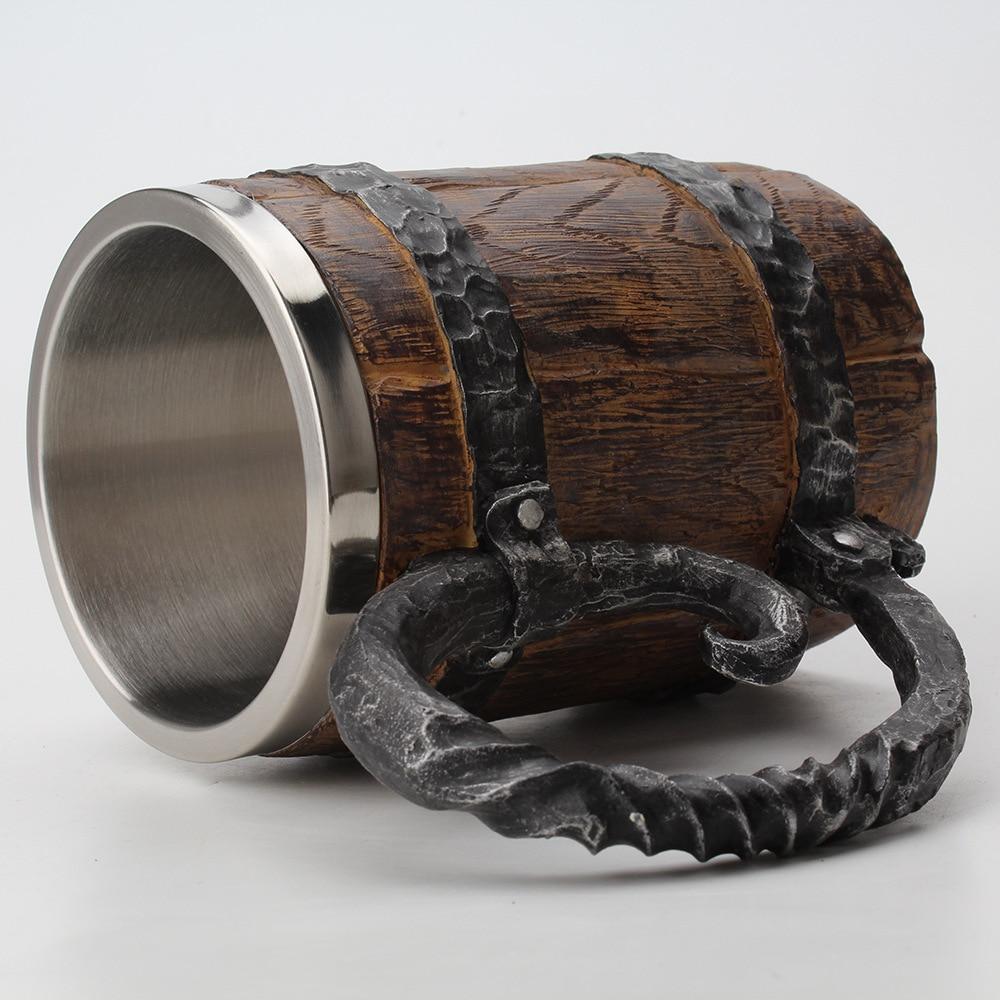 Nordic Design Tavern Mok Met Dubbele Wand En Viking Motieven