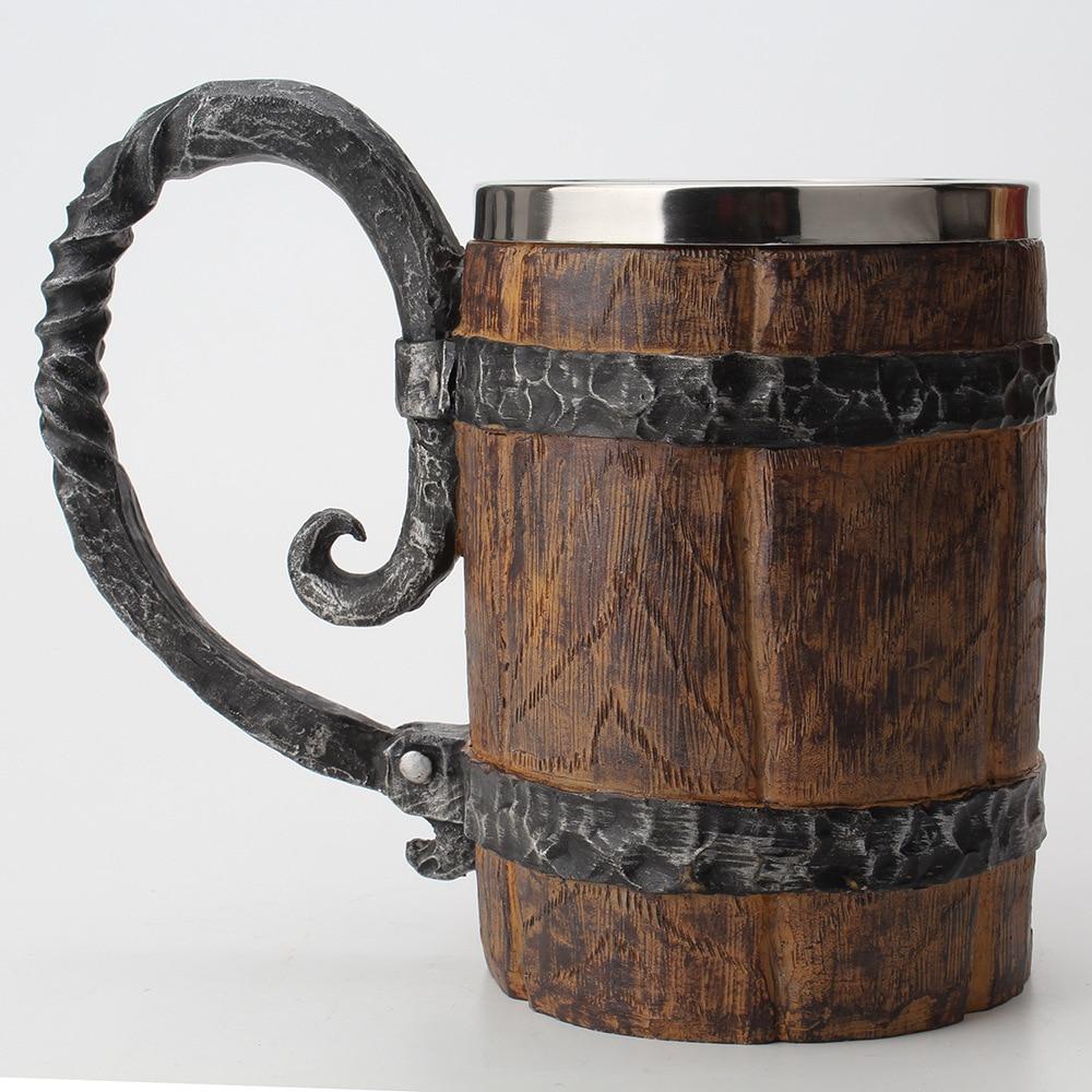 Nordic Design Tavern Mok Met Dubbele Wand En Viking Motieven
