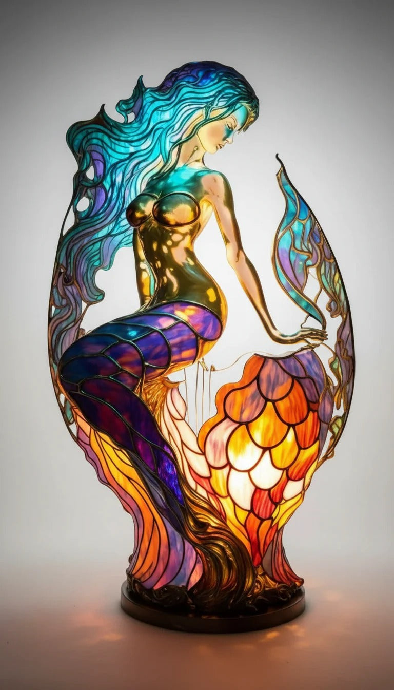 Stained Glass Animal Table Lamp
