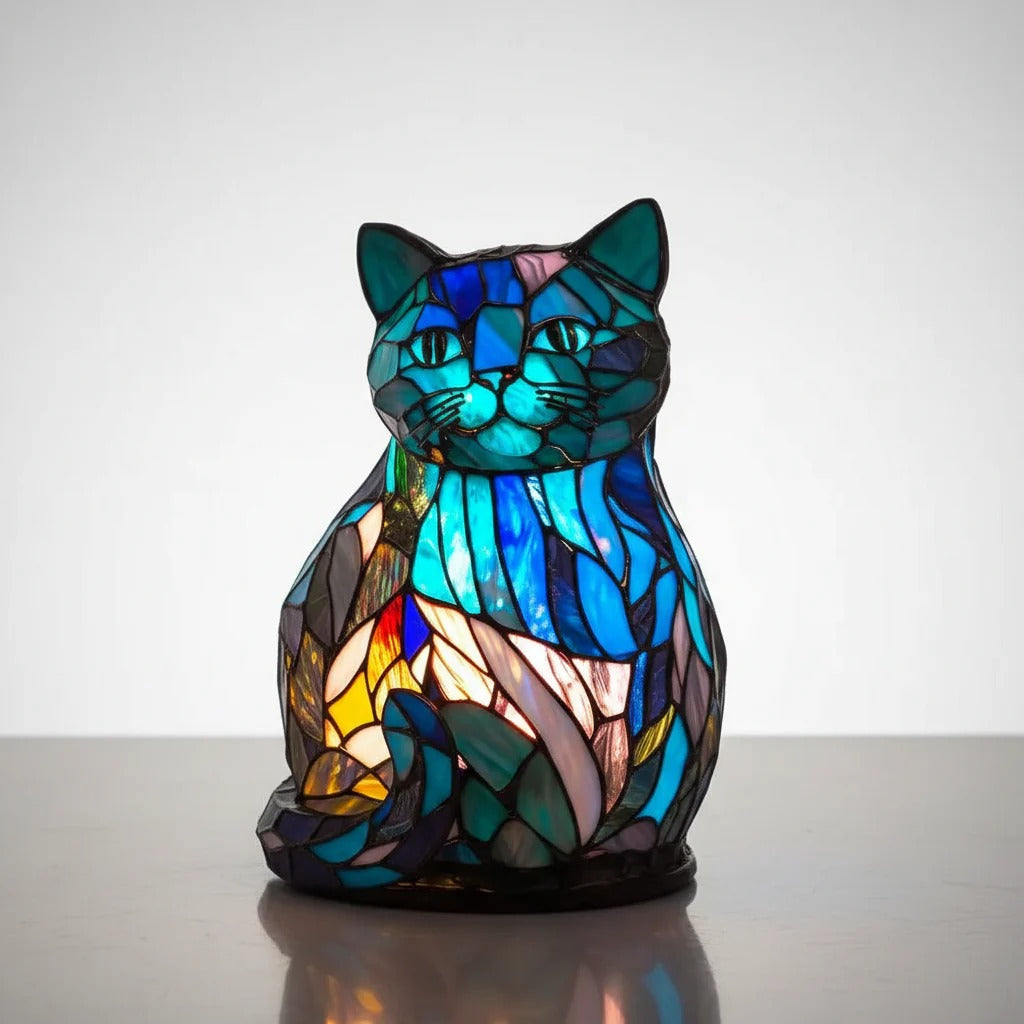 Stained Glass Animal Table Lamp