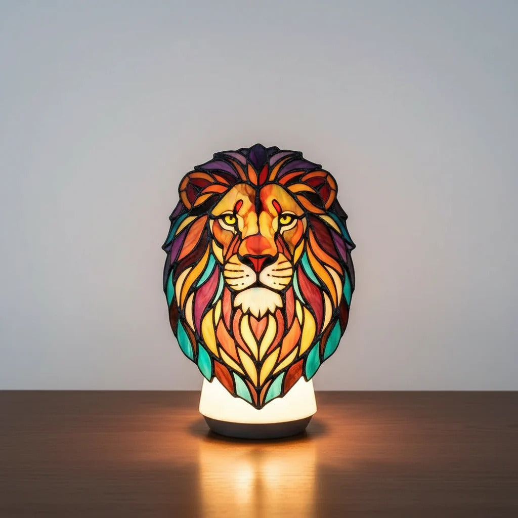 Stained Glass Animal Table Lamp