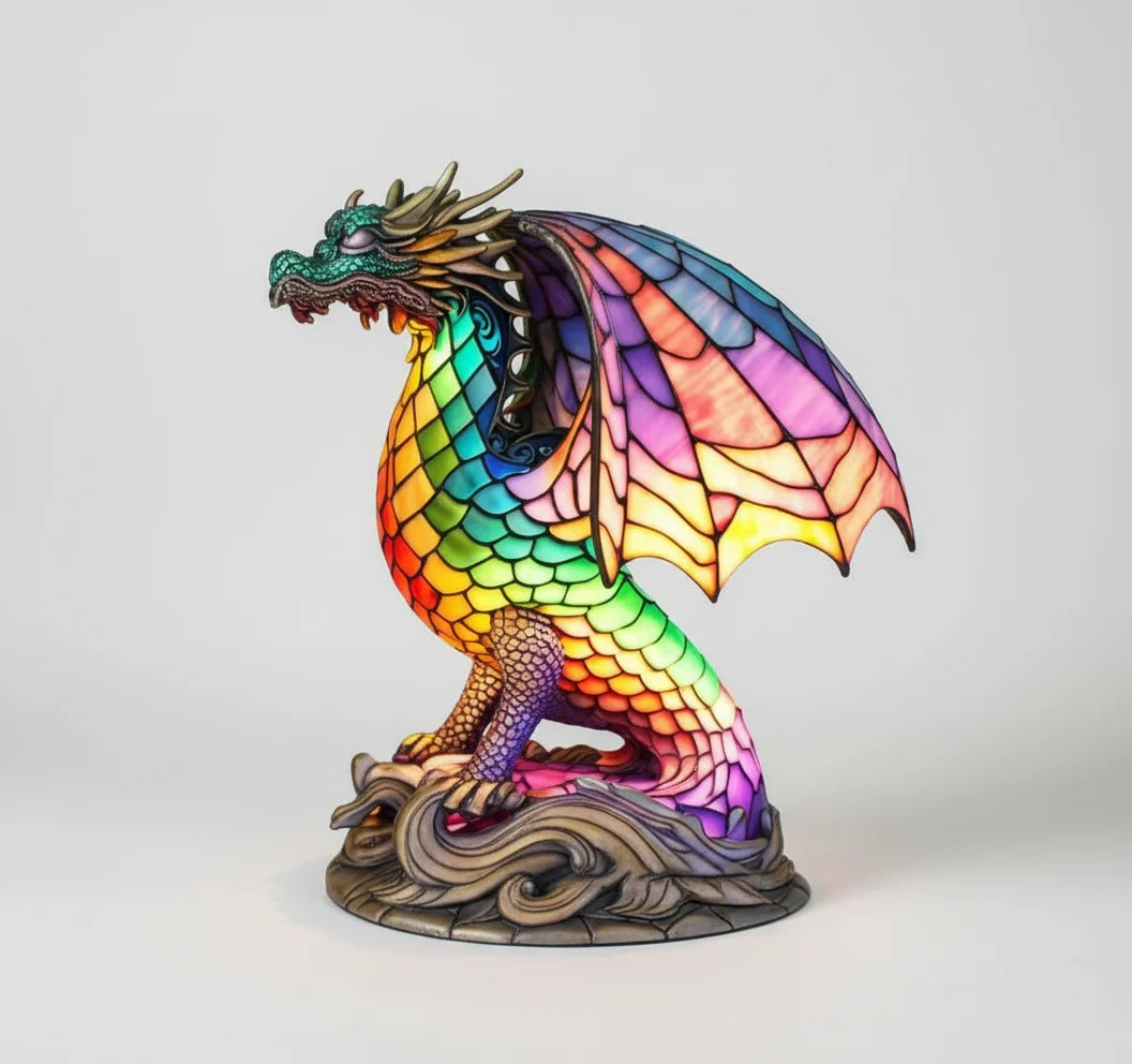 Stained Glass Animal Table Lamp